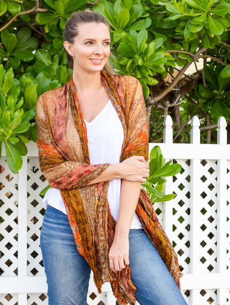 Honey & Oat Vintage Silk Sari Wrap