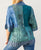 Charcoal Multi Vintage Silk Crinkled Kimono