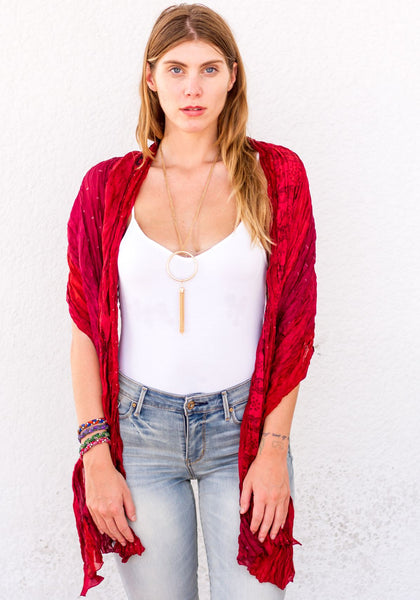 Chili Vintage Silk Sari Scarf