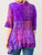 Purple Multi Vintage Silk Crinkled Kimono