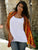 Tangerine Multi Vintage Silk Sari Wrap